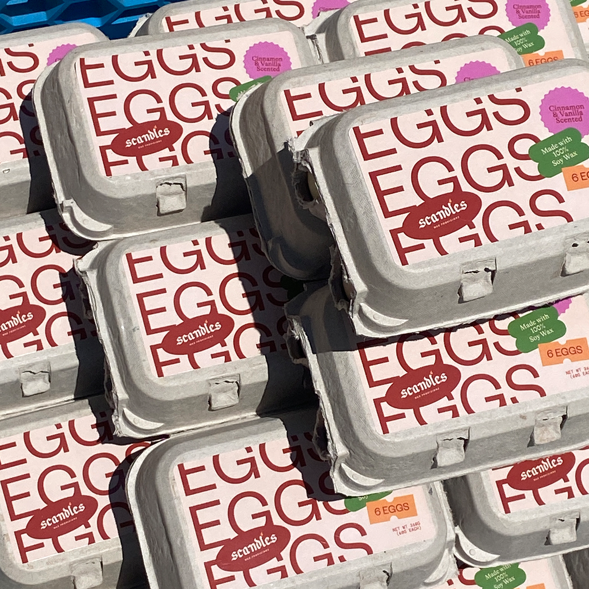 Egg Candles - 6 Pack Box Candles Scandles