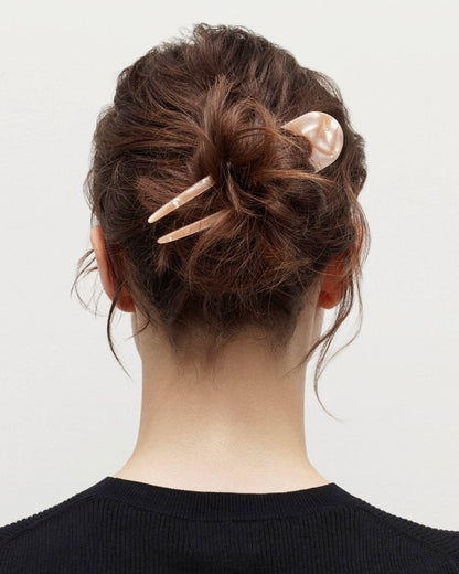 French Hair Pin in Green Tortoise Hair Accessories MACHETE