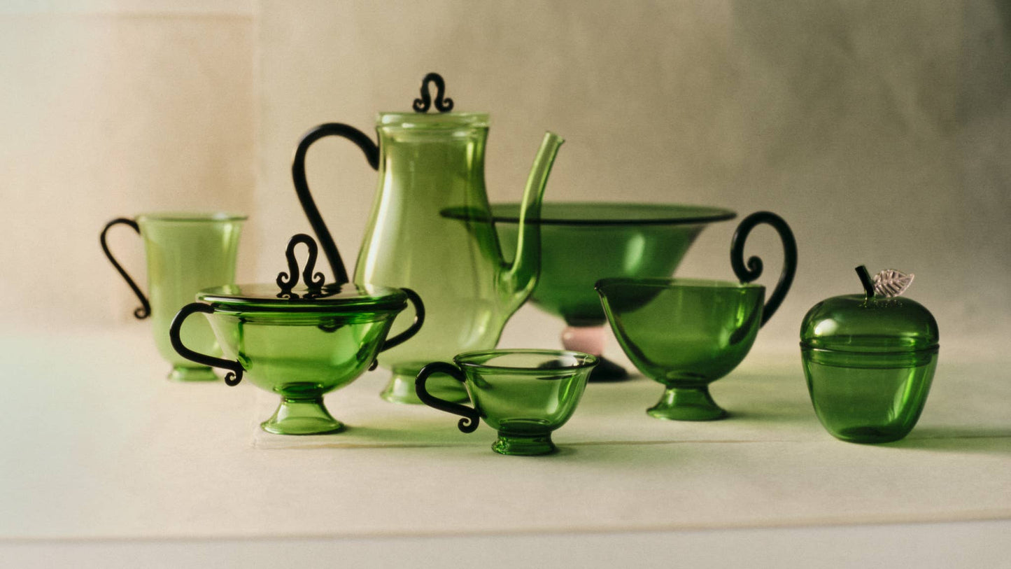 L'Espresso, Green/Black (Set of 2) Home Sophie Lou Jacobsen