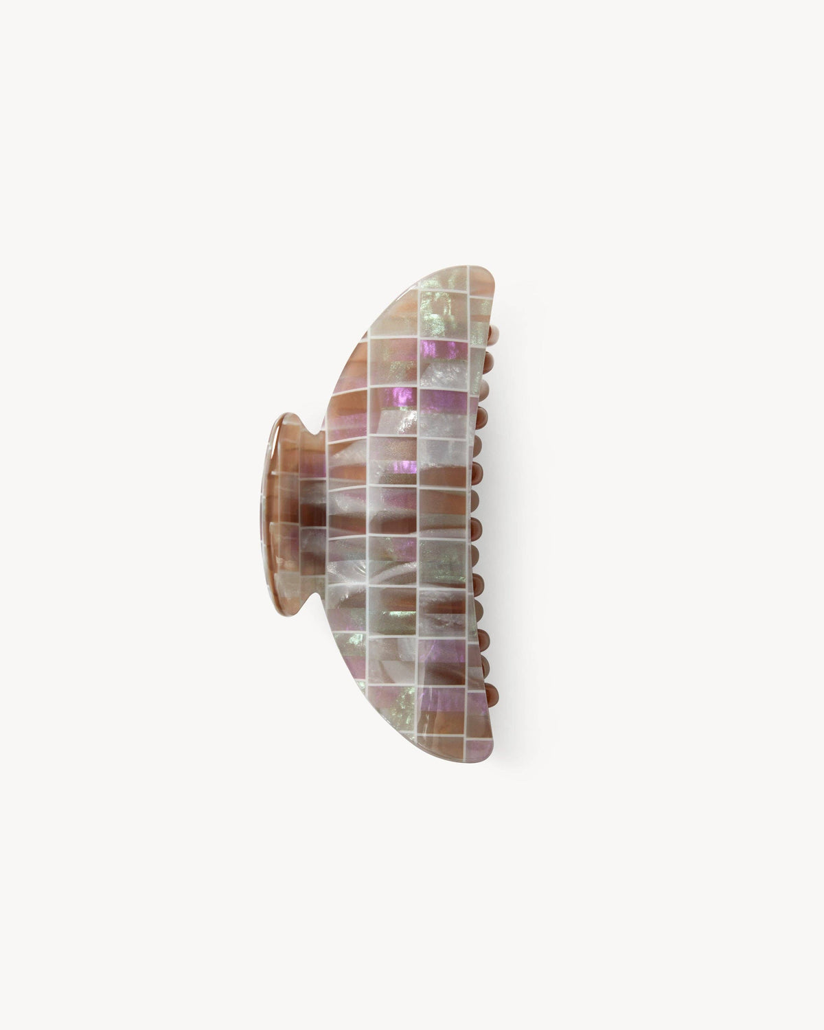 Midi Heirloom Claw in Brown Shell Checker MACHETE