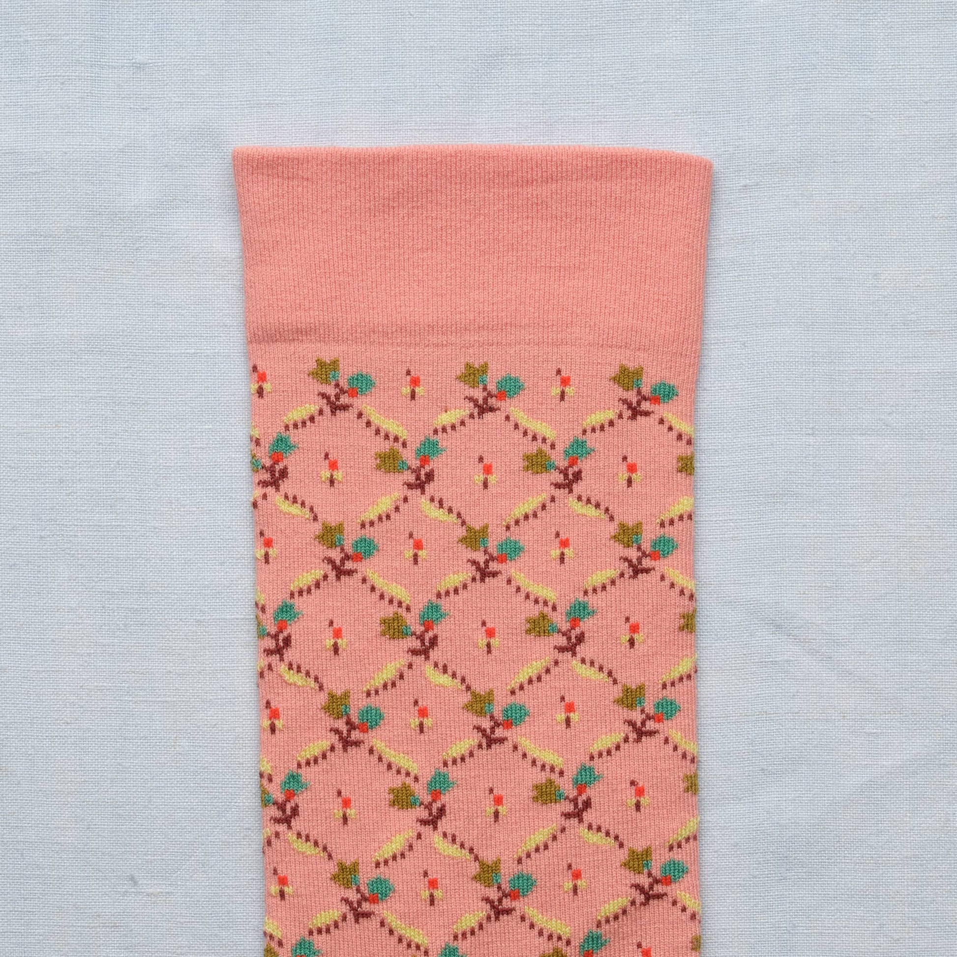 Socks Trellis Fleuri Pink Poudre Bonne Maison