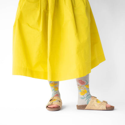 Celadon Flower Socks Bonne Maison