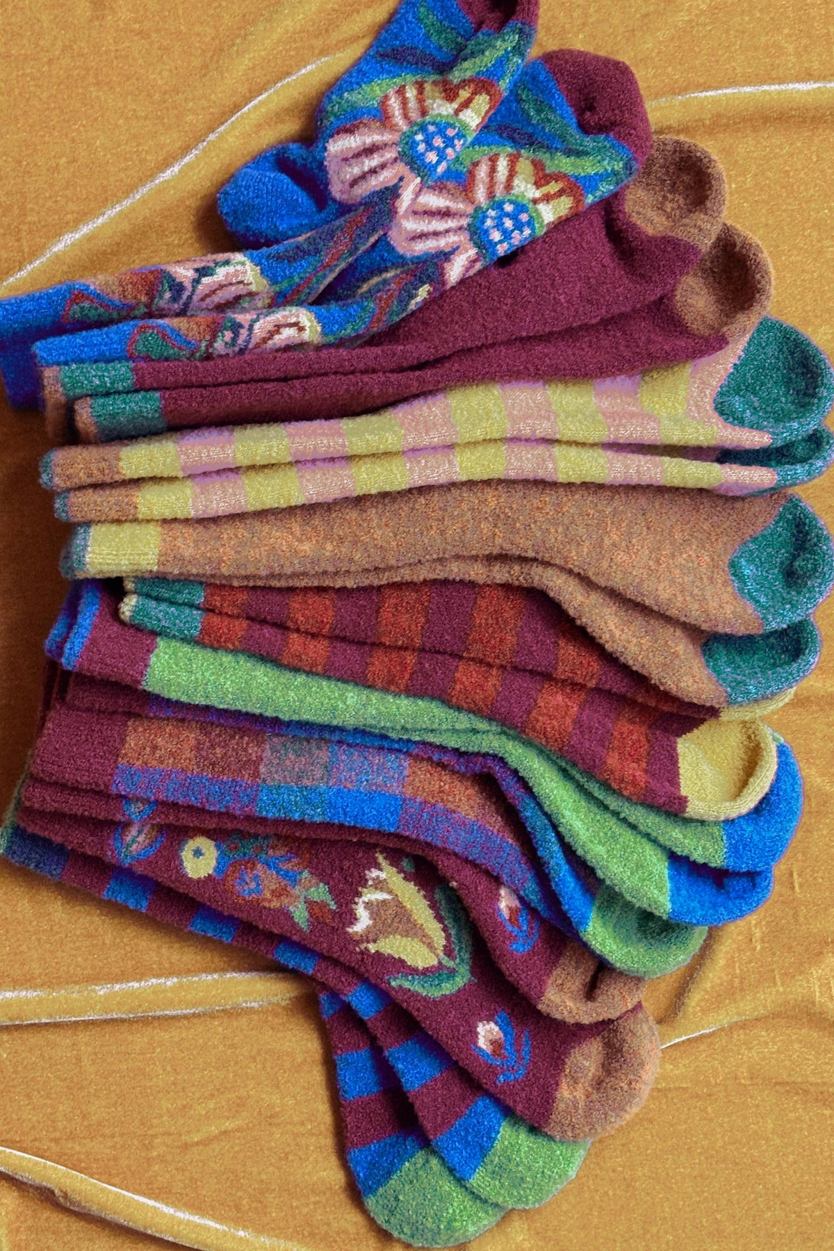 Mousse Indigo Striped Socks Socks Bonne Maison