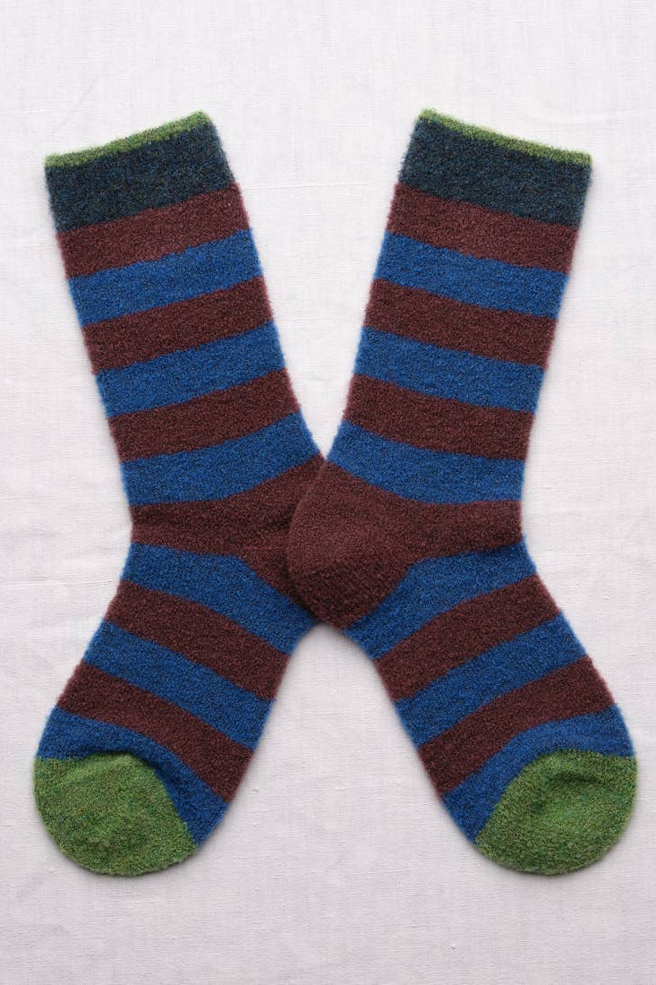 Mousse Indigo Striped Socks Socks Bonne Maison