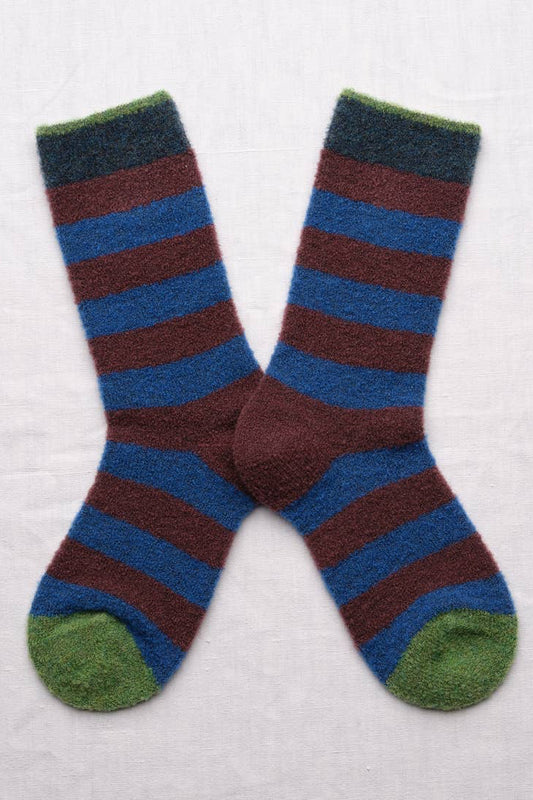 Mousse Indigo Striped Socks Socks Bonne Maison