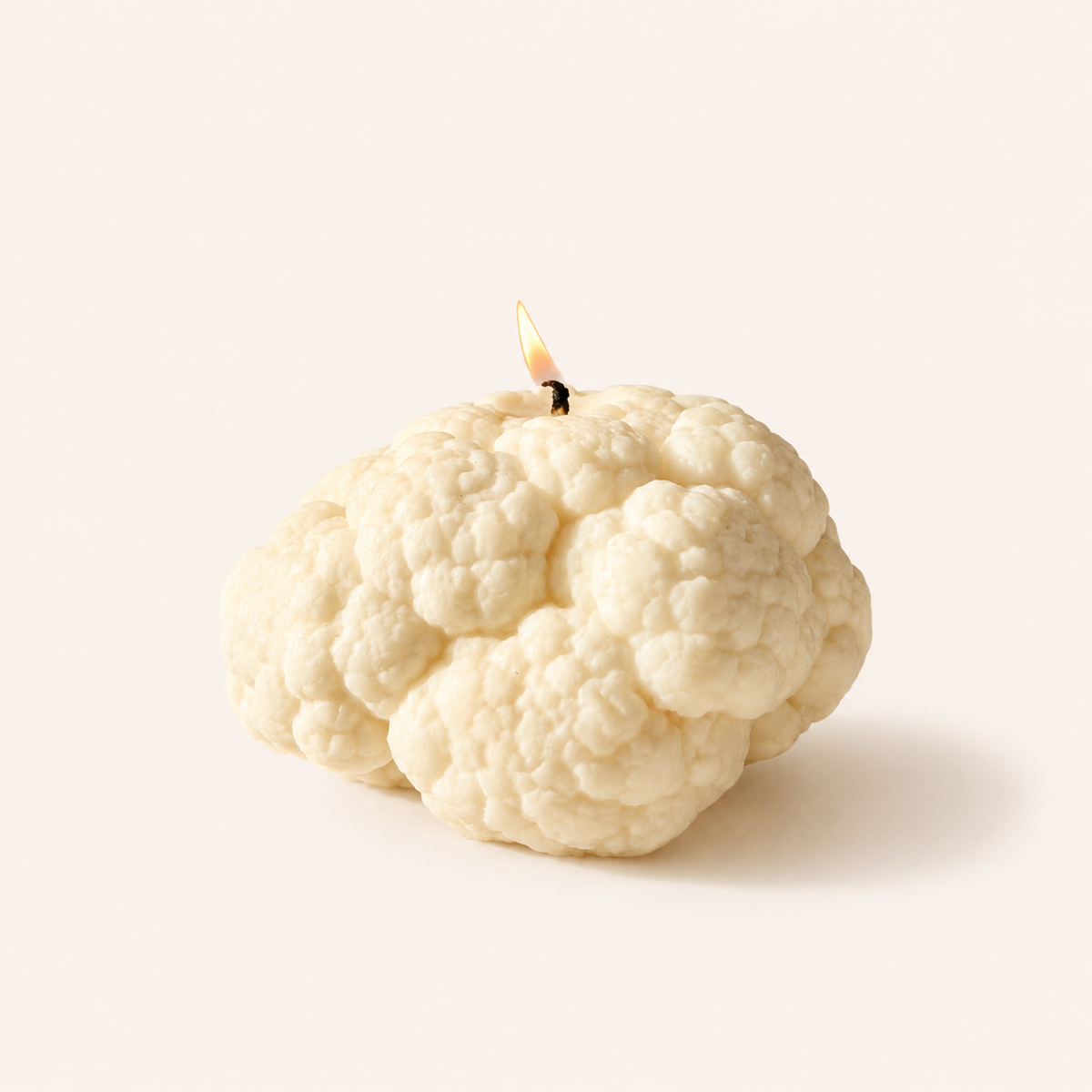 Cauliflower Candle Candles Scandles Single Cauliflower White Unscented