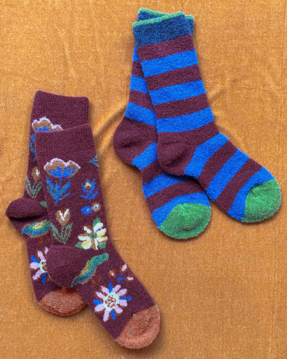 Mousse Flowers & Birds Socks Socks Bonne Maison