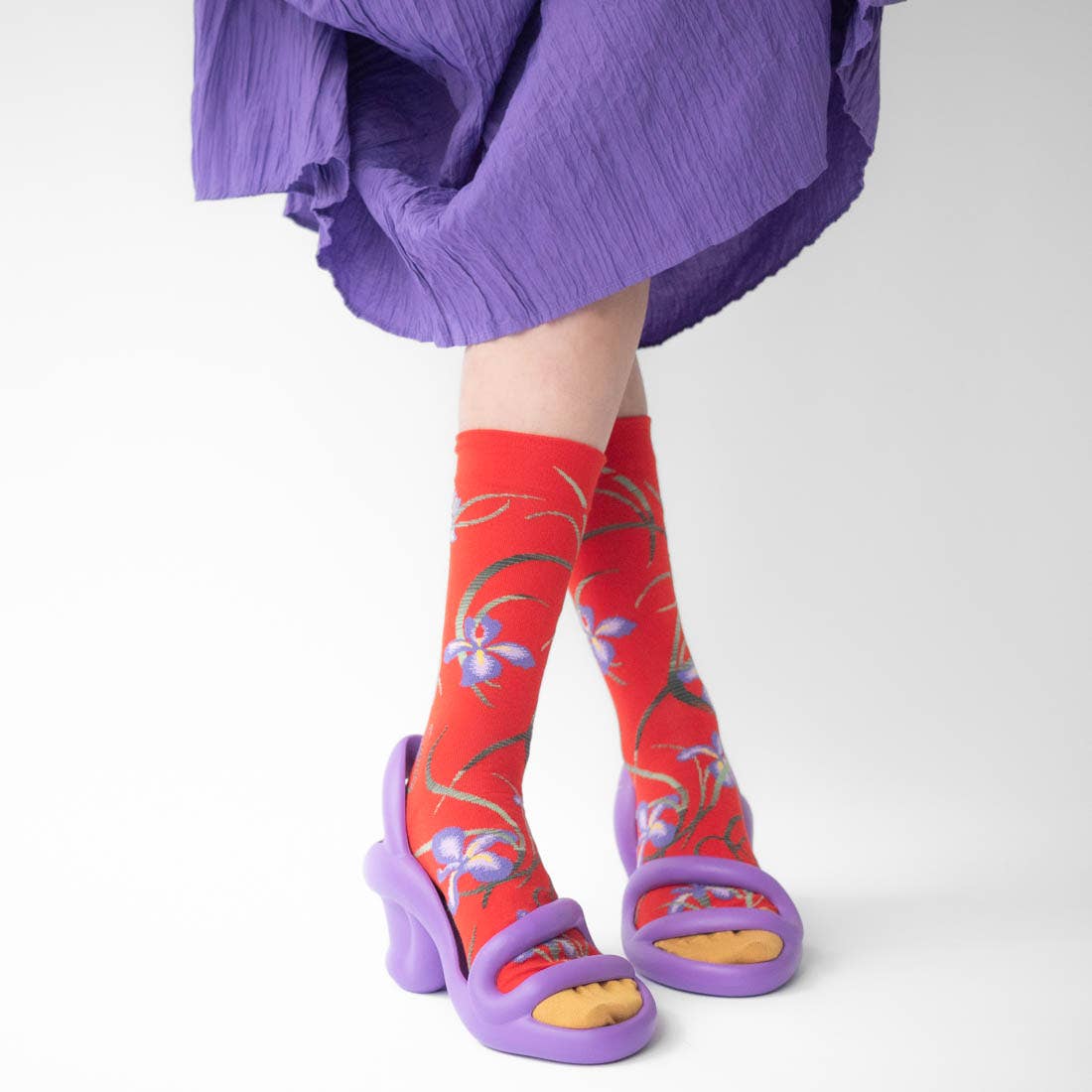 Red Iris Sock Bonne Maison