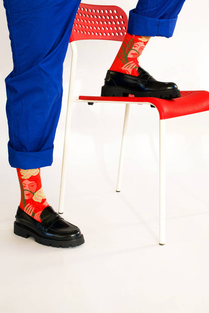 Socks Visages Red Bonne Maison