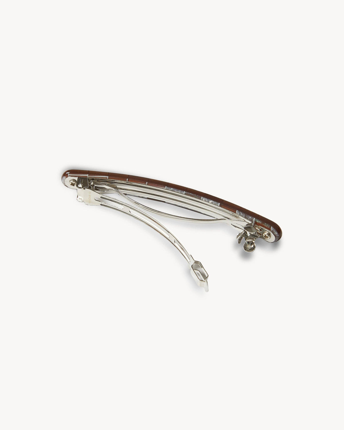 Slim Paris Barrette in Brown Shell Checker MACHETE