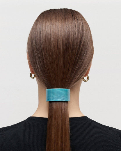 French Pony Barrette in White Shell Hair Accessories MACHETE