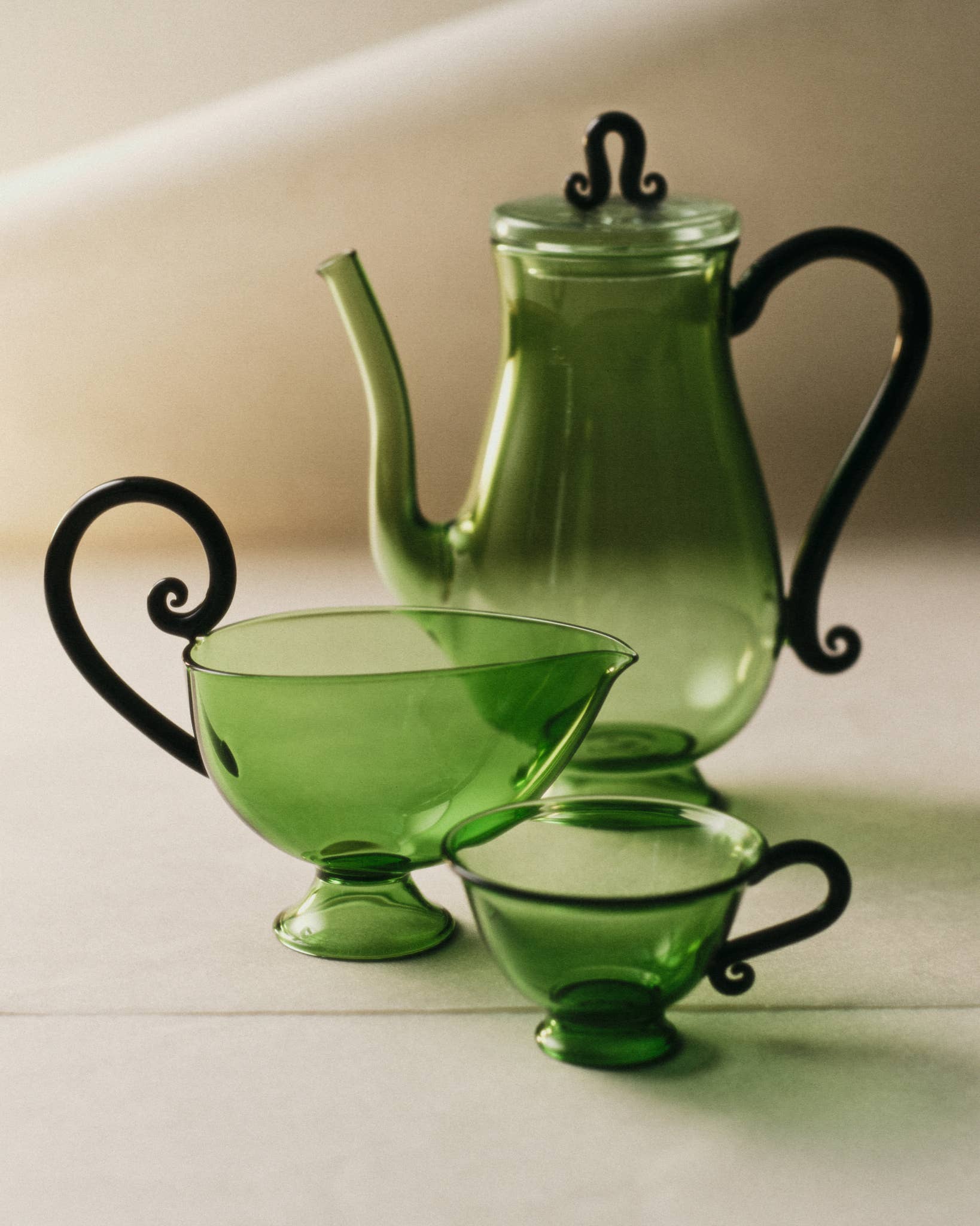 L'Espresso, Green/Black (Set of 2) Home Sophie Lou Jacobsen