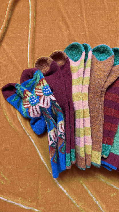 Mousse Indigo Striped Socks Socks Bonne Maison