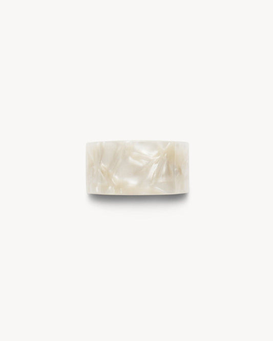 French Pony Barrette in White Shell Hair Accessories MACHETE