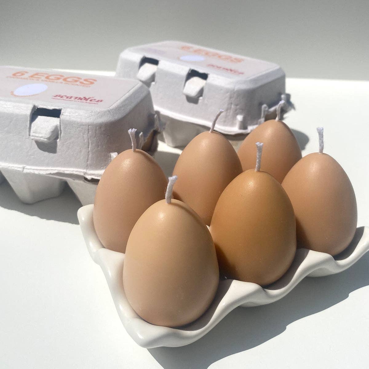 Egg Candles - 6 Pack Box Candles Scandles