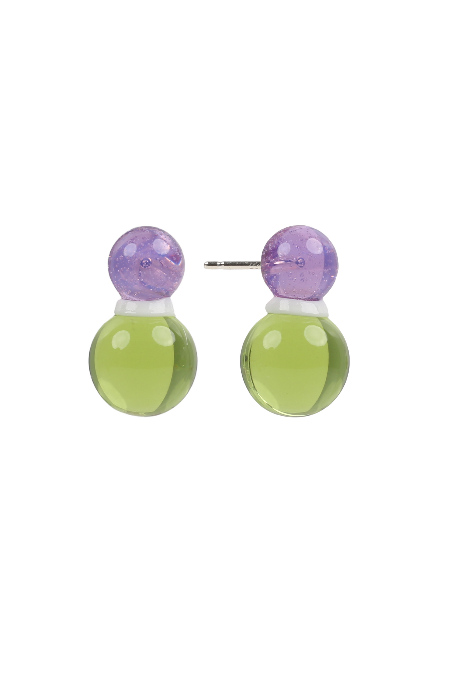 Two Tone Pebble Earrings - Absinthe Jewelry KEANE