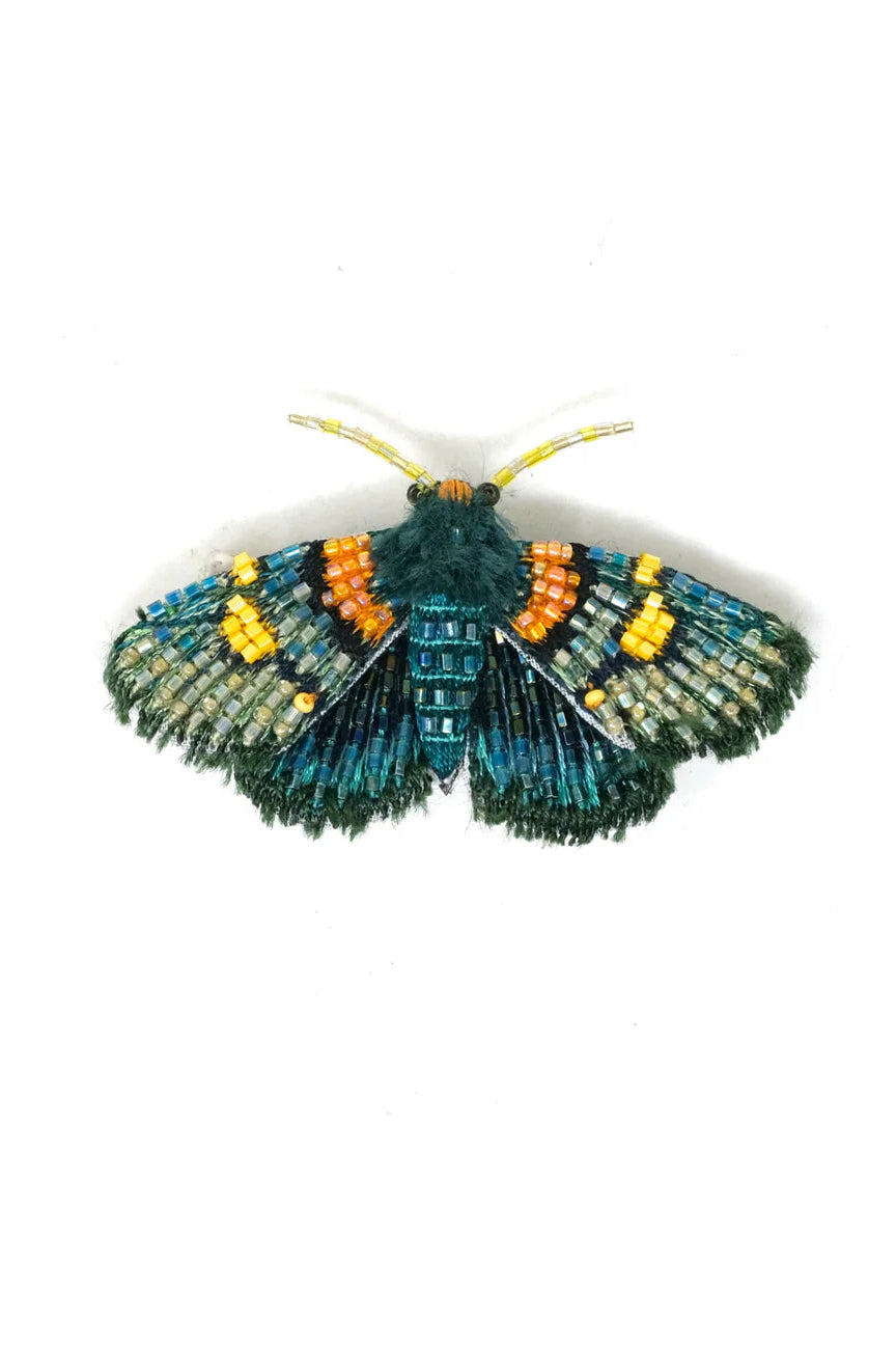Africa Peach Moth Brooch Pin Accessories Trovelore