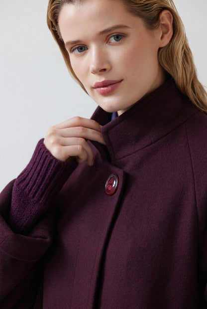 Agnes Coat in Double Faced Wool -Pinot Wine Coats CHRISTINE ALCALAY