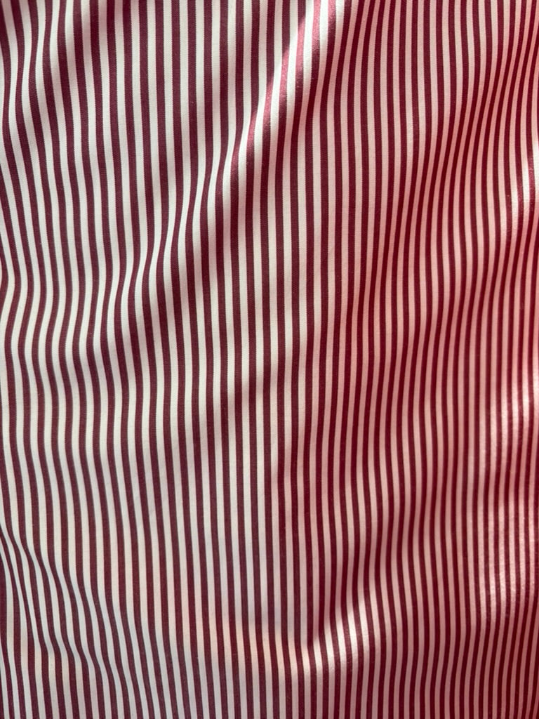 Florence Midi Dress/Jacket - BlackBerry Stripe Cotton Dresses CHRISTINE ALCALAY