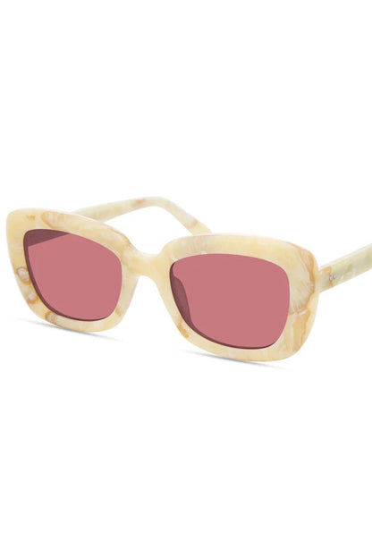Broadway Sunglasses in Ivory Marble