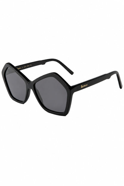 Barbra 55 Sunglasses Black/Grey Flat