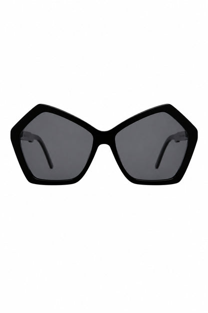 Barbra 55 Sunglasses Black/Grey Flat