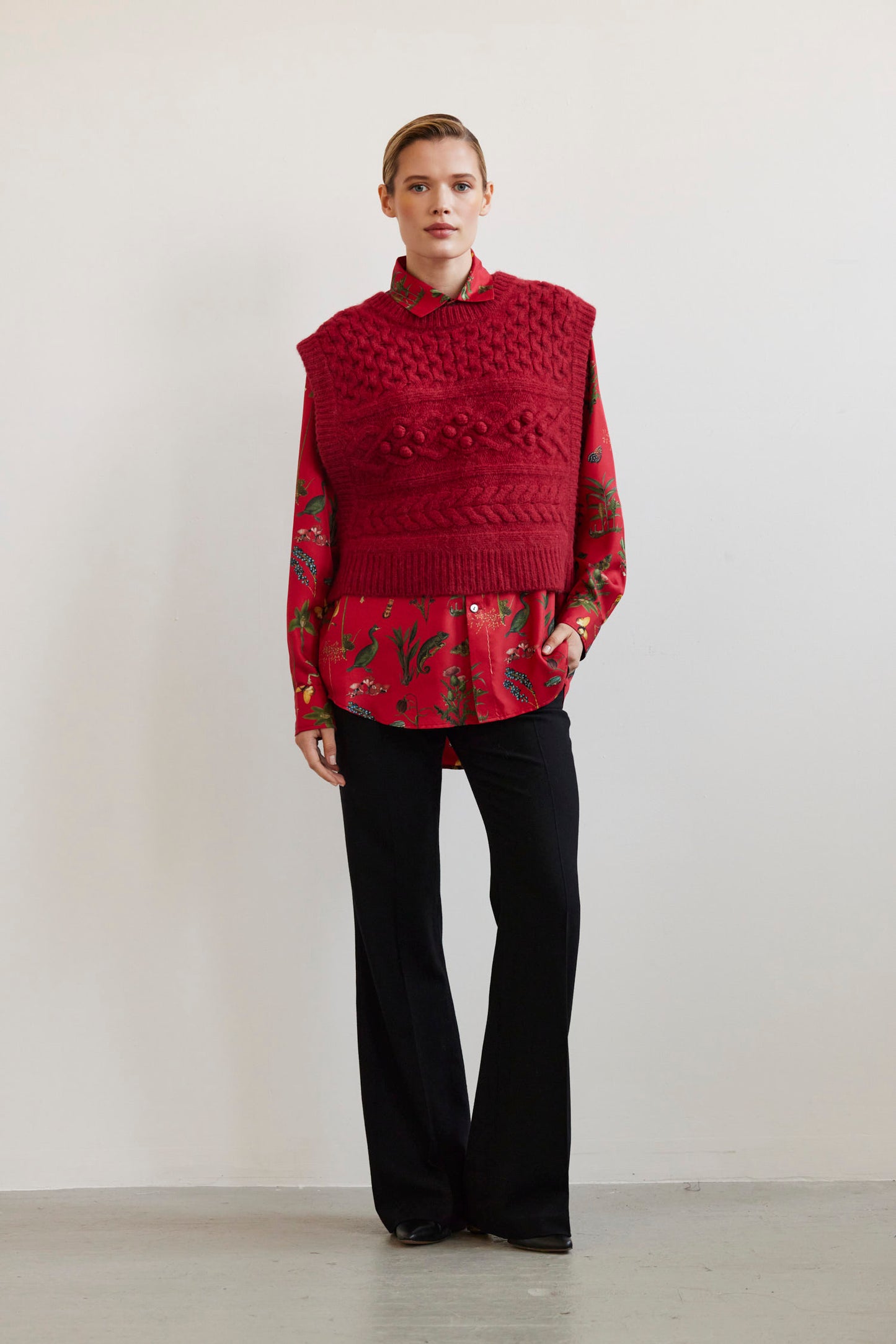 Mona Popcorn Sweater Vest Sweaters CHRISTINE ALCALAY
