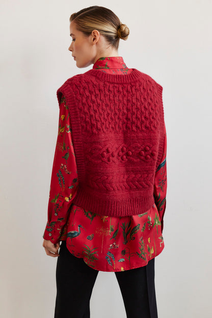 Mona Popcorn Sweater Vest Sweaters CHRISTINE ALCALAY