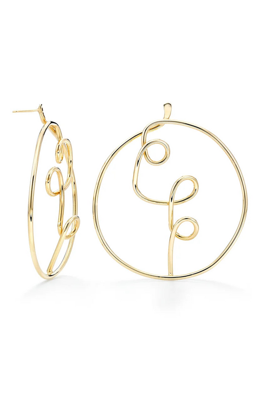 Drawing No.3 Post Earrings Accessories Oblik Atelier