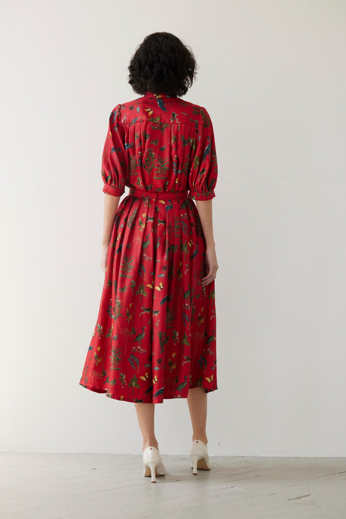 SAMPLE FW26 - Duyen Pant in Audubon Silk - Vermillion Red Samples CHRISTINE ALCALAY
