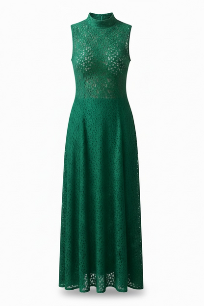 Eurie Dress in Malachite Green Corded Lace Dresses CHRISTINE ALCALAY