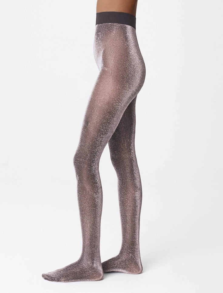 Tora Shimmery Tights- Mauve Hosiery Swedish Stockings