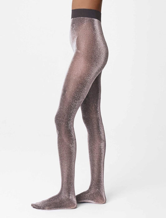 Tora Shimmery Tights- Mauve Hosiery Swedish Stockings