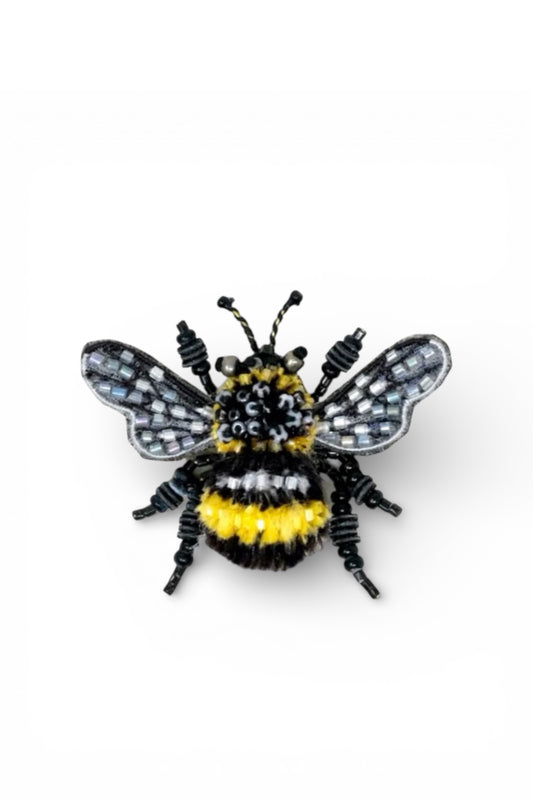 Yellow-Banded Bee Brooch Pin Accessories Trovelore