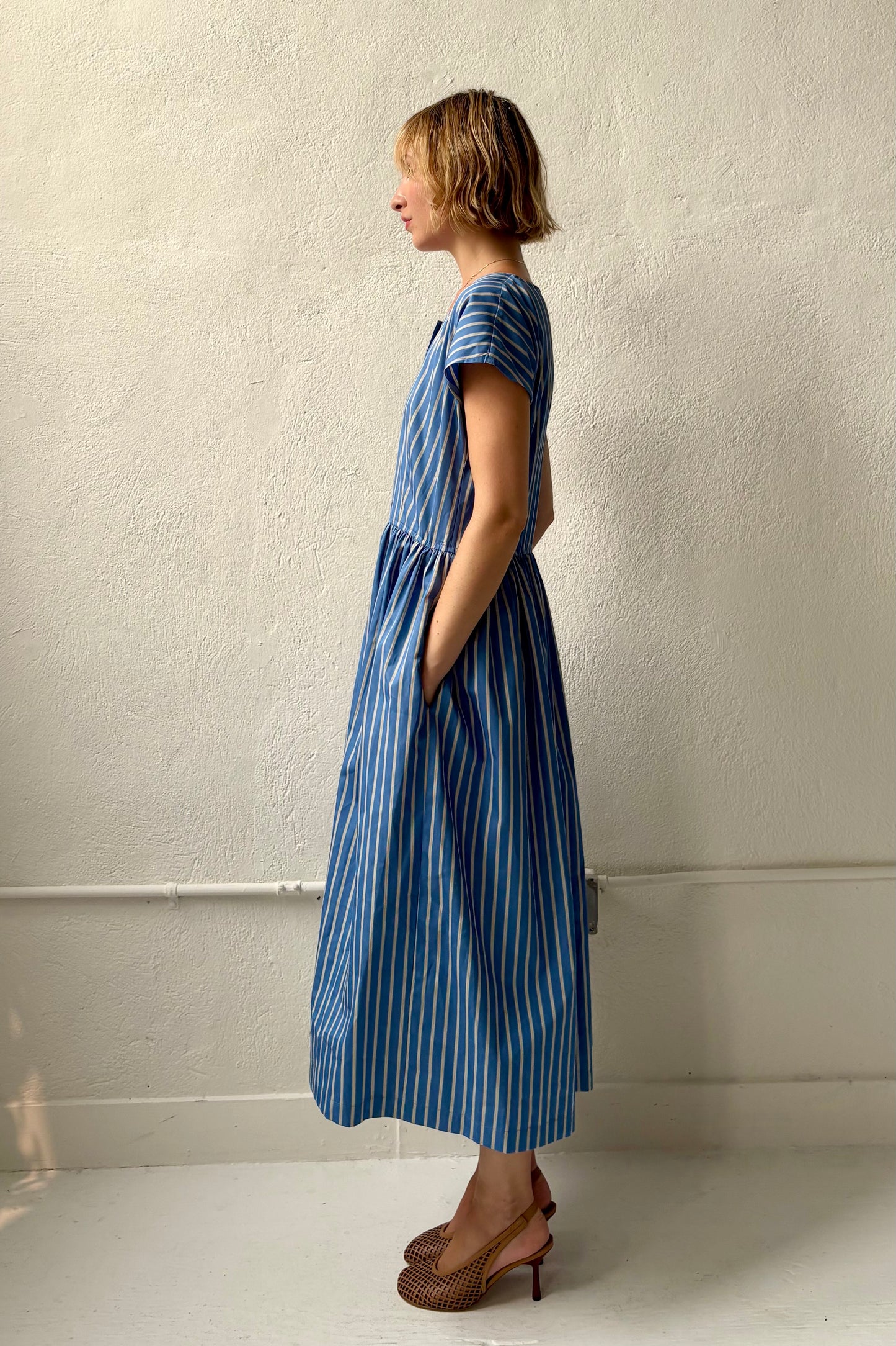 Hannah Dolman Sleeve Dress in Cotton