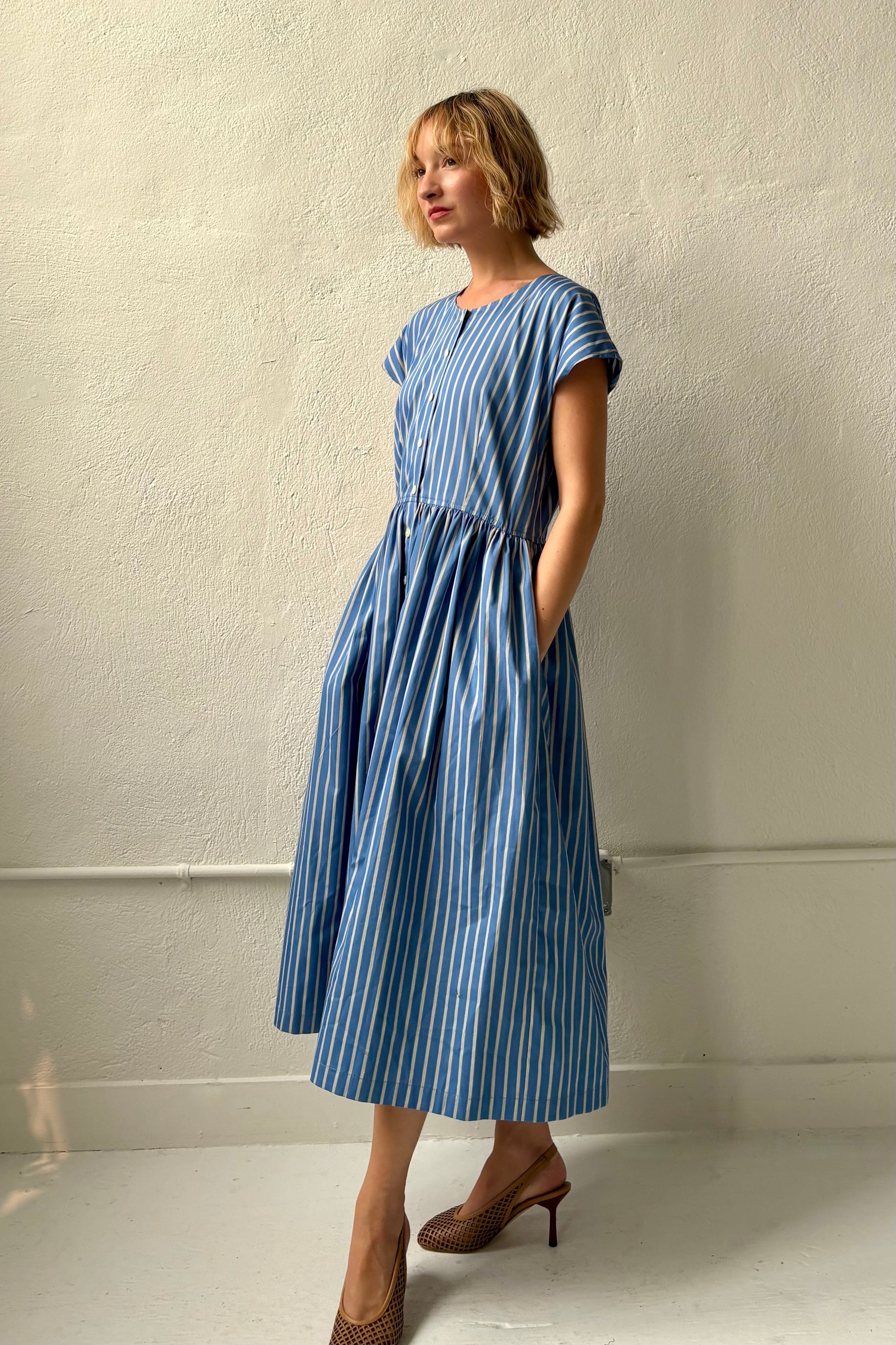 Hannah Dolman Sleeve Dress in Cotton – CHRISTINE ALCALAY