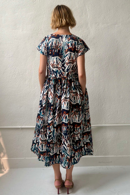 Hannah Dolman Sleeve Dress in Cotton