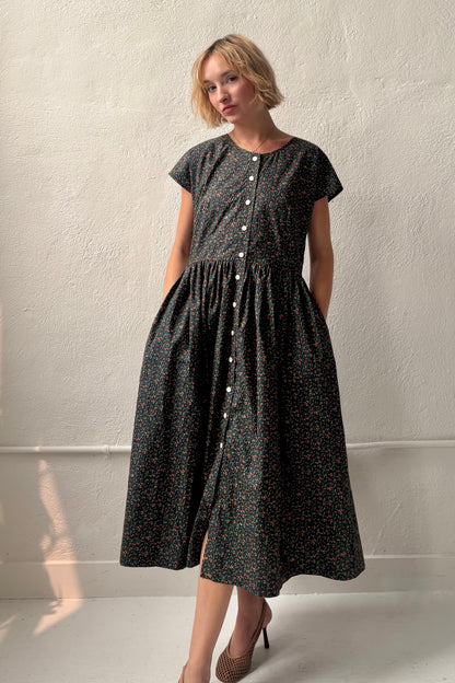 Hannah Dolman Sleeve Dress in Cotton