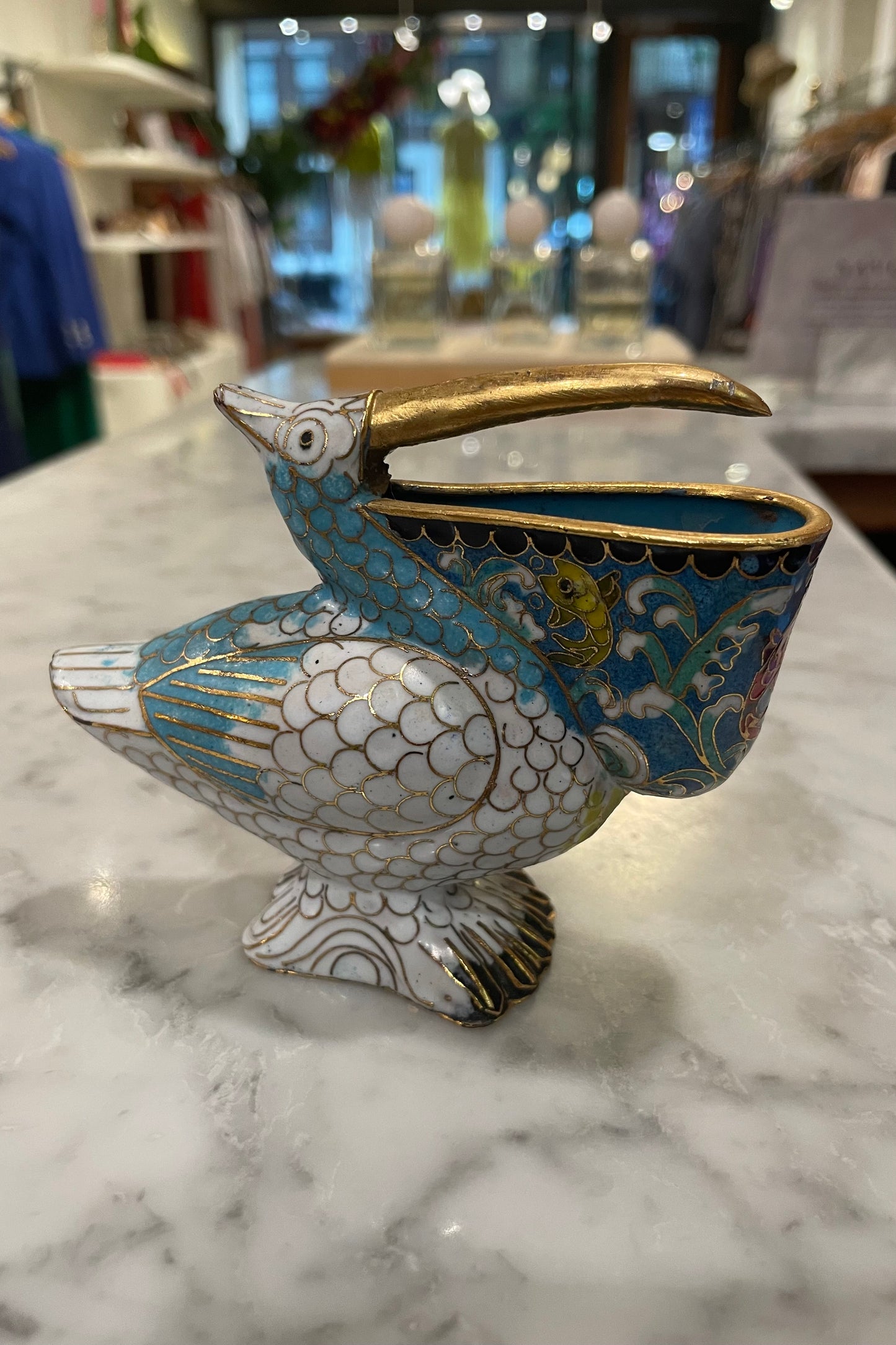 Porcelain Pelican Figurine