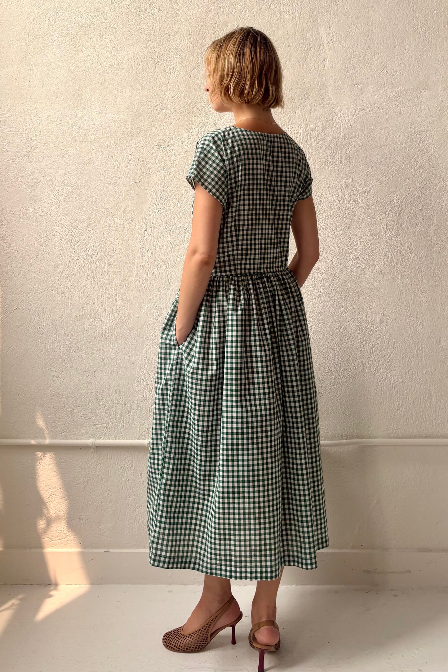 Hannah Dolman Sleeve Dress in Cotton