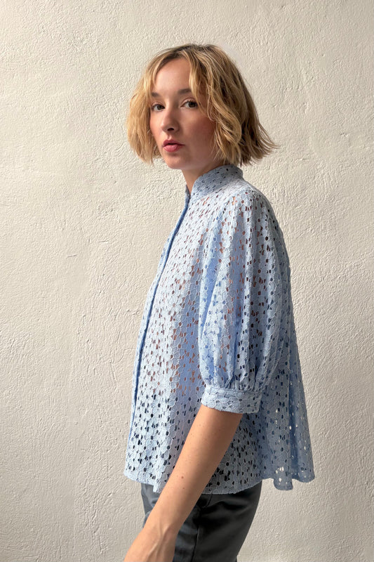 Livia Blouse in Corded Lace