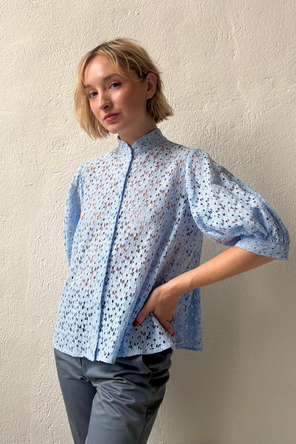Livia Blouse in Corded Lace