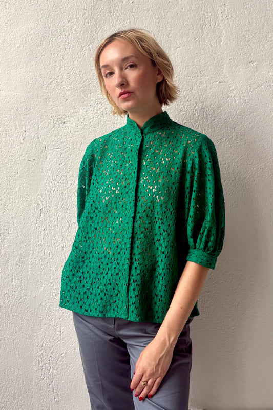 Livia Blouse in Corded Lace