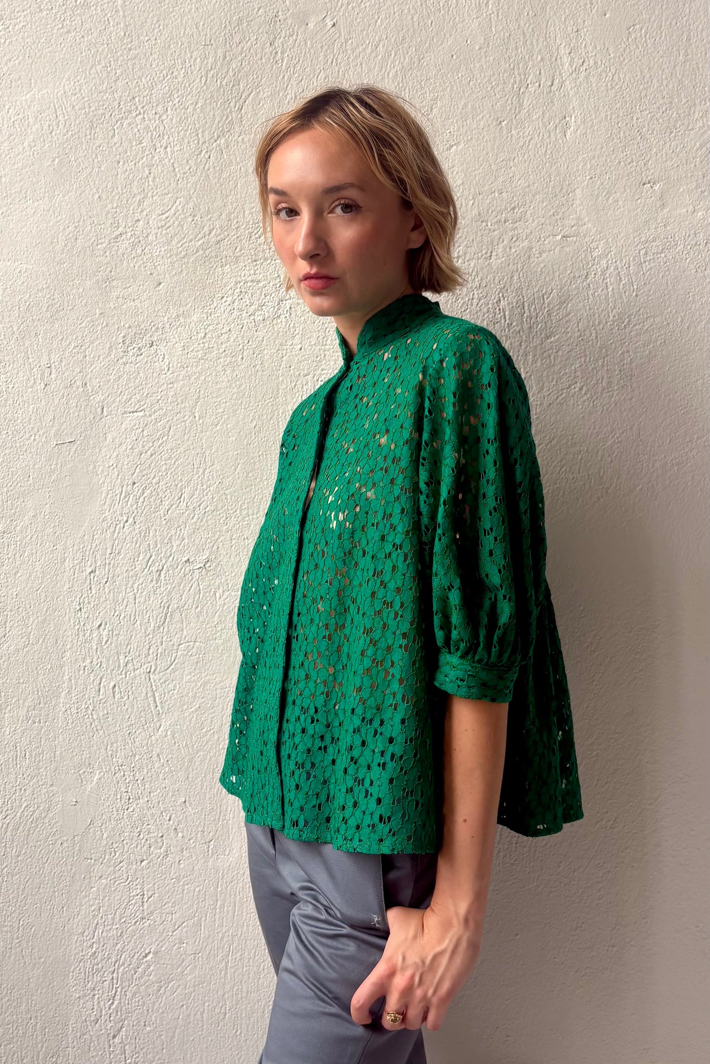 Livia Blouse in Corded Lace