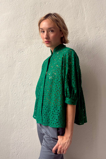 Livia Blouse in Corded Lace