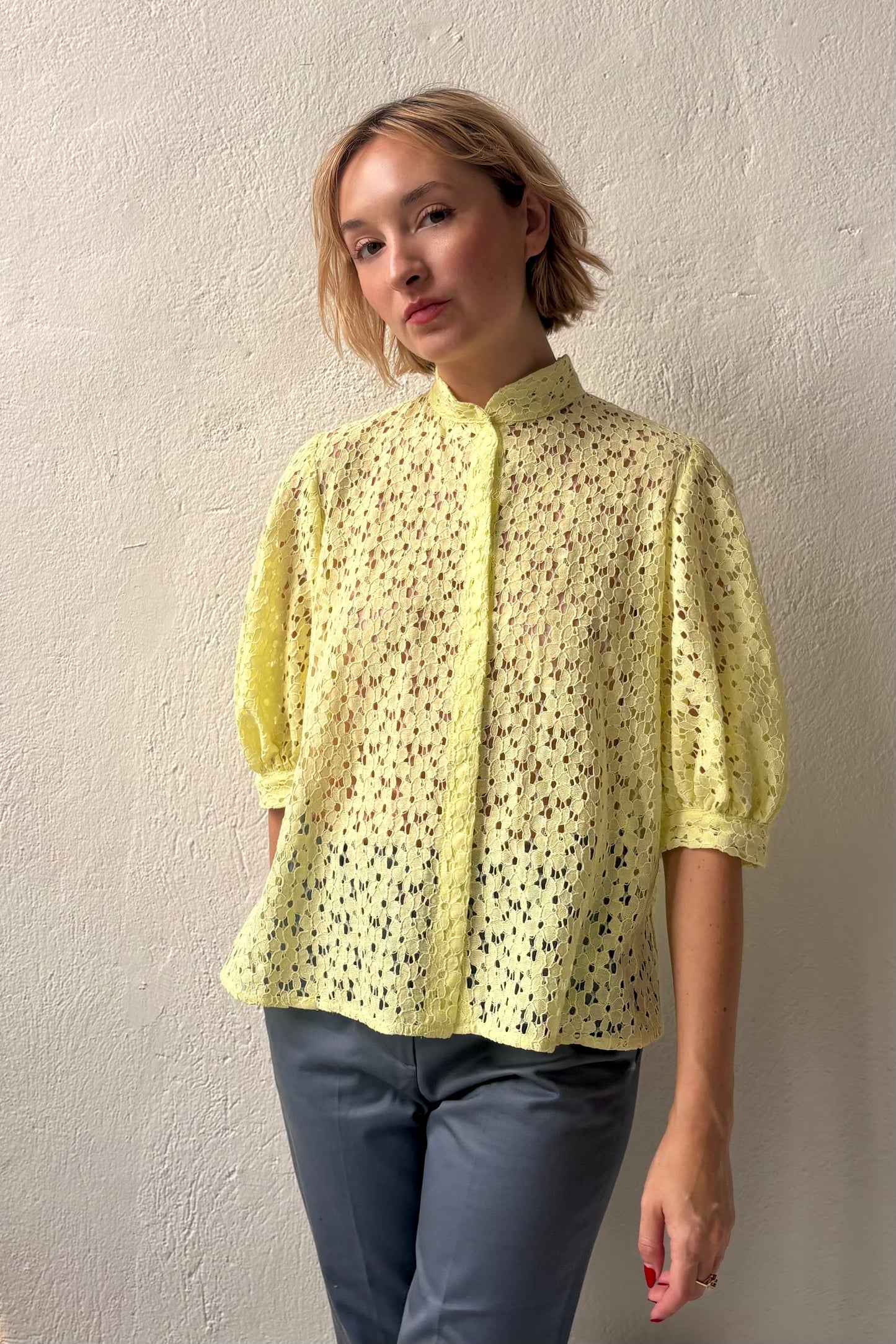 Livia Blouse in Corded Lace
