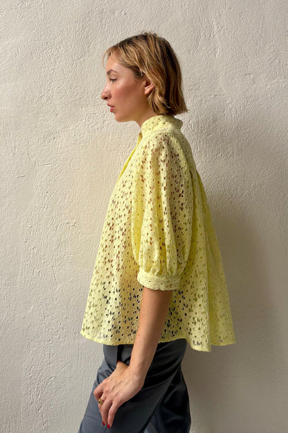 Livia Blouse in Corded Lace
