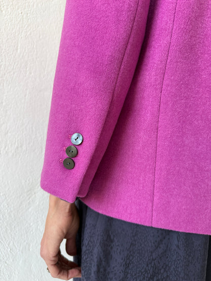Charlie Double Breasted Coat in Wool - Orchid Jackets CHRISTINE ALCALAY
