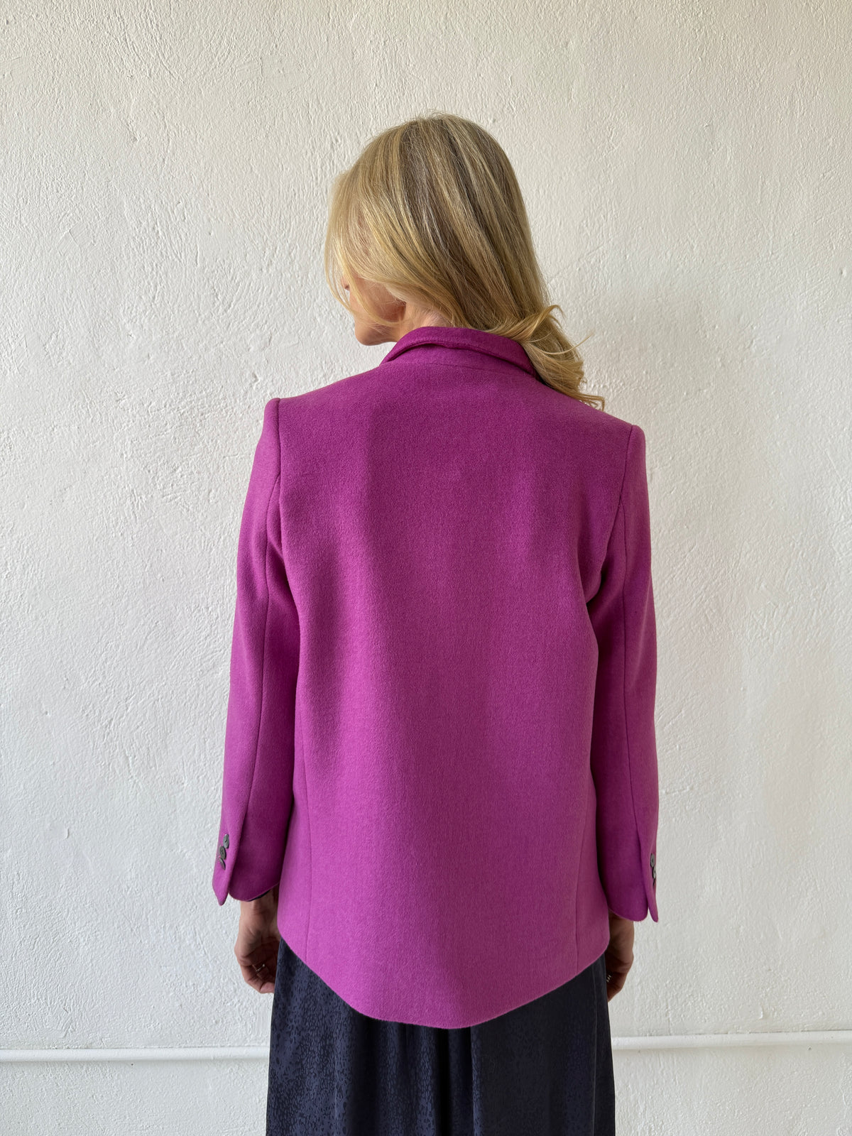 Charlie Double Breasted Coat in Wool - Orchid Jackets CHRISTINE ALCALAY