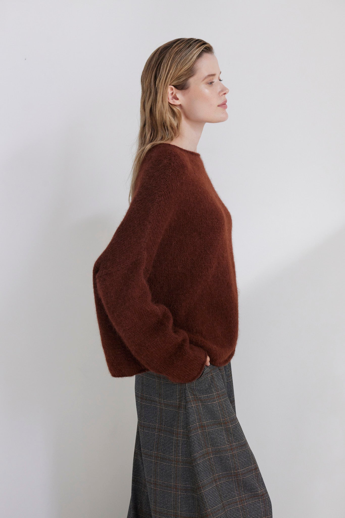 SAMPLE FW26 - Ines Sweater - Cacao Samples CHRISTINE ALCALAY